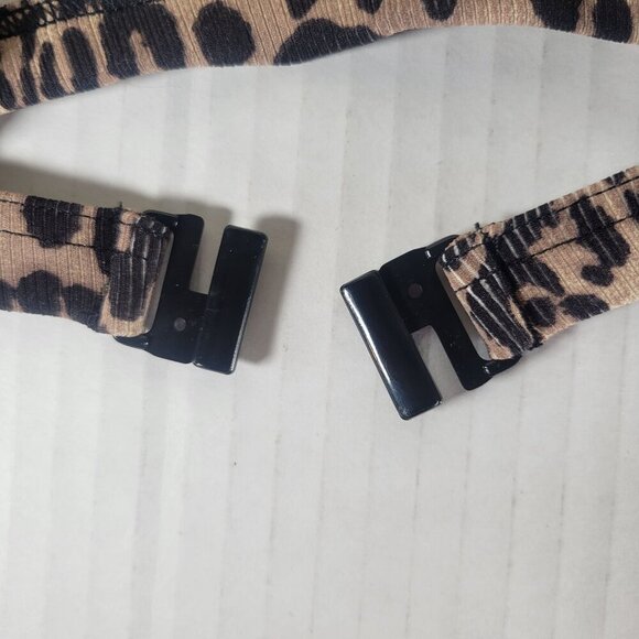 ASOS Design Leopard Print Beach Resort Triangle Adjustable Bikini Top Size US 2 - Picture 7 of 7